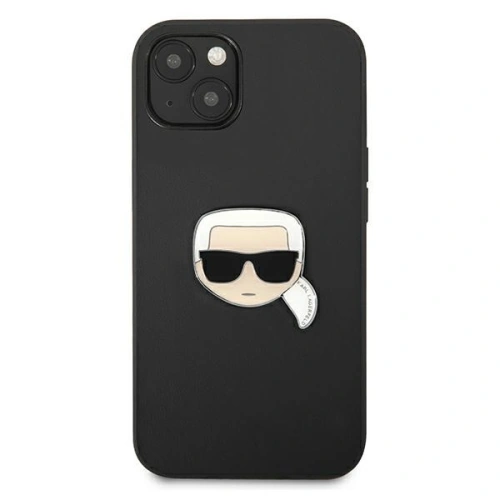 Kup Case Karl Lagerfeld KLHCP13MPKMK Apple iPhone 13 schwarz/black hardcase Leder Ikonik Karls Kopf Metall - KLD722BLK - {ean13} - Sklep Home Screen
