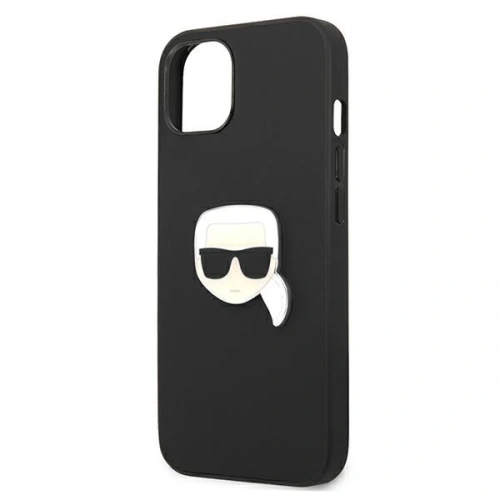 Kup Case Karl Lagerfeld KLHCP13MPKMK Apple iPhone 13 schwarz/black hardcase Leder Ikonik Karls Kopf Metall - KLD722BLK - {ean13} - Sklep Home Screen