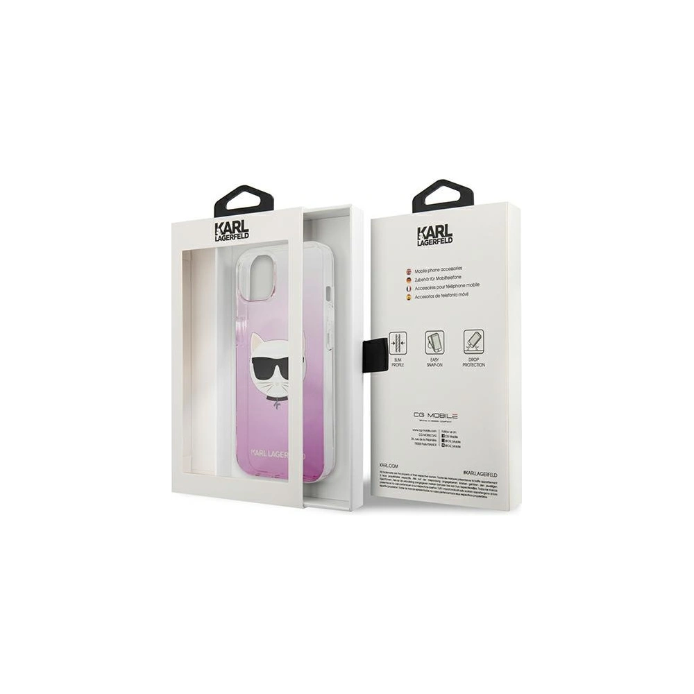 Etui Karl Lagerfeld KLHCP13SCTRP Apple iPhone 13 mini hardcase różowy/pink Choupette Head
