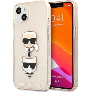 Kup Case Karl Lagerfeld KLHCP13SKCTUGLGO Apple iPhone 13 mini gold/hartschale Glitter Karl`s & Choupette - KLD726GLD - {ean13} - Sklep Home Screen