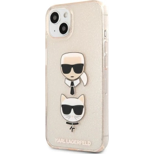 Kup Case Karl Lagerfeld KLHCP13SKCTUGLGO Apple iPhone 13 mini gold/hartschale Glitter Karl`s & Choupette - KLD726GLD - {ean13} - Sklep Home Screen