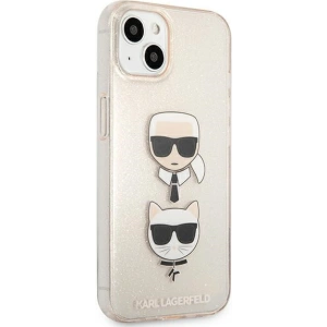 Kup Case Karl Lagerfeld KLHCP13SKCTUGLGO Apple iPhone 13 mini gold/hartschale Glitter Karl`s & Choupette - KLD726GLD - {ean13} - Sklep Home Screen