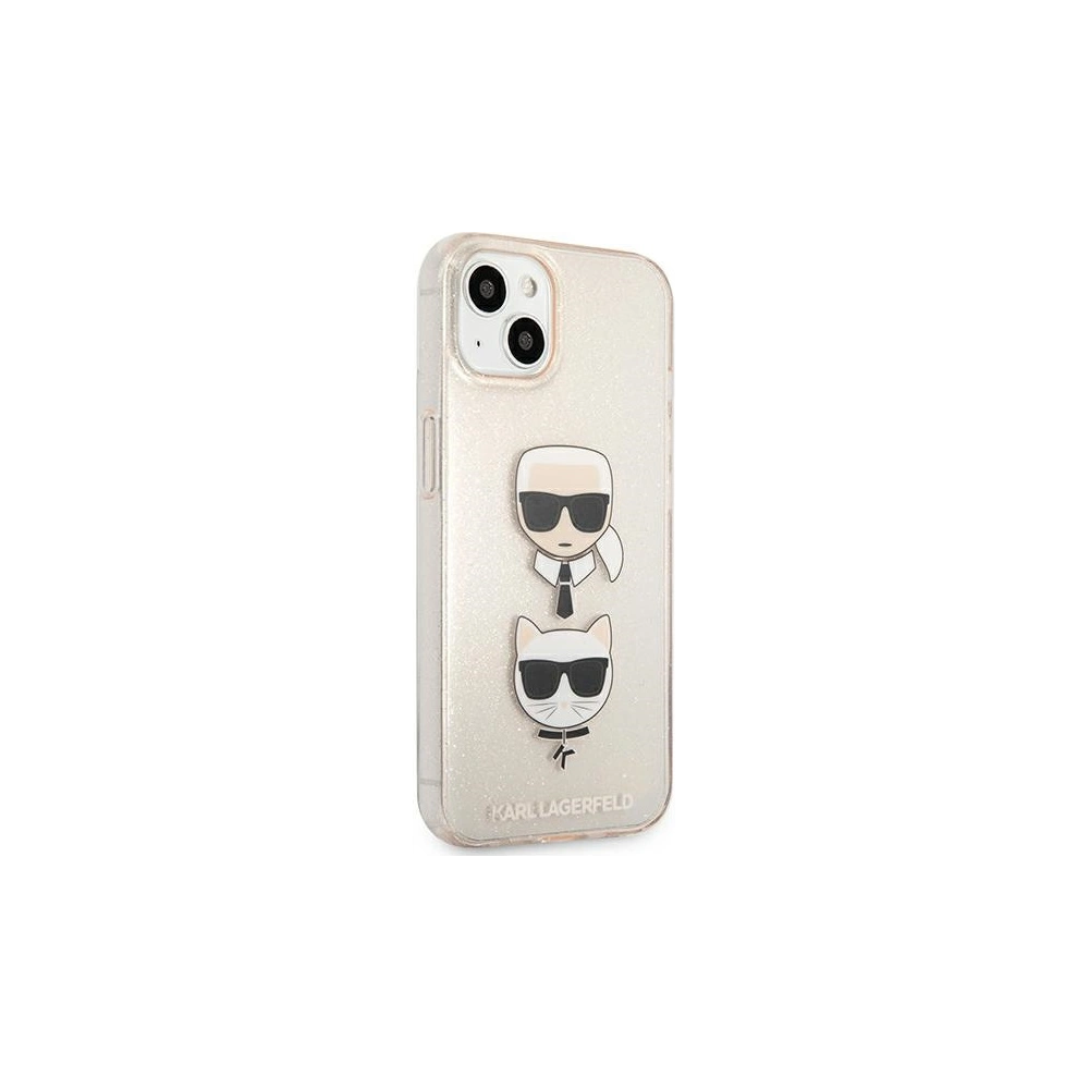 Etui Karl Lagerfeld KLHCP13SKCTUGLGO Apple iPhone 13 mini złoty/gold hardcase Glitter Karl`s & Choupette