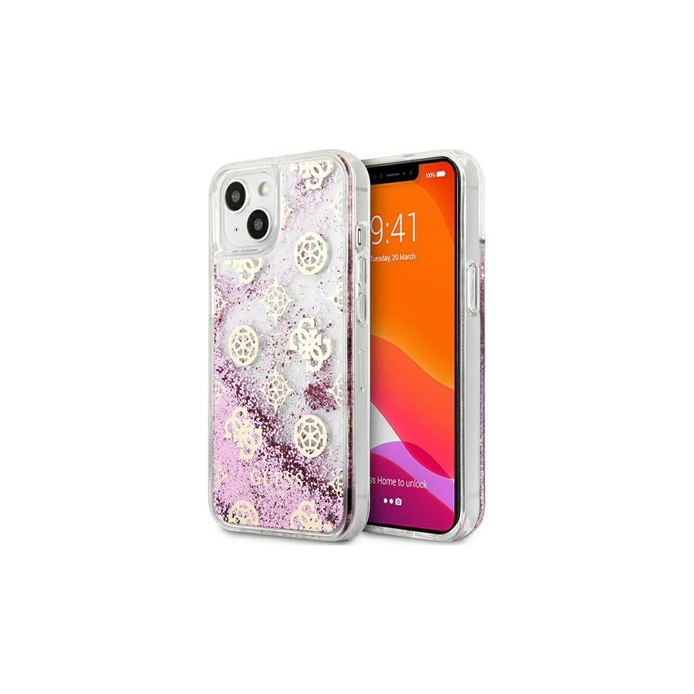 Etui Guess GUHCP13MLGPEPI Apple iPhone 13 różowy/pink hardcase Peony Liquid Glitter