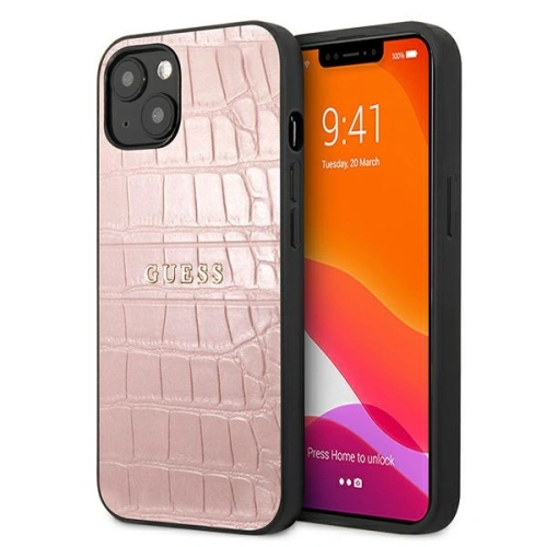 Kup Etui Guess GUHCP13MPCRBPI Apple iPhone 13 rózsaszín/pink Croco Strap Collection - GUE1373PNK - {ean13} - Sklep Home Screen