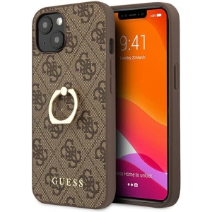 Kup Case Guess GUHCP13S4GMRBR Apple iPhone 13 mini braun/brown hardcase 4G mit Ringständer - GUE1375BR - {ean13} - Sklep Home Screen