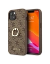 Buy Guess GUHCP13S4GMRBR Apple iPhone 13 mini brown hardcase 4G with ring stand - GUE1375BR - {ean13} - Home Screen Store Europe