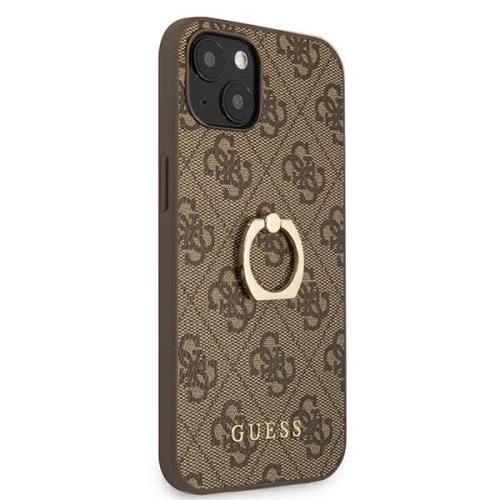Kup Etui Guess GUHCP13S4GMRBR Apple iPhone 13 mini brązowy/brown hardcase 4G with ring stand - GUE1375BR - {ean13} - Sklep Home Screen