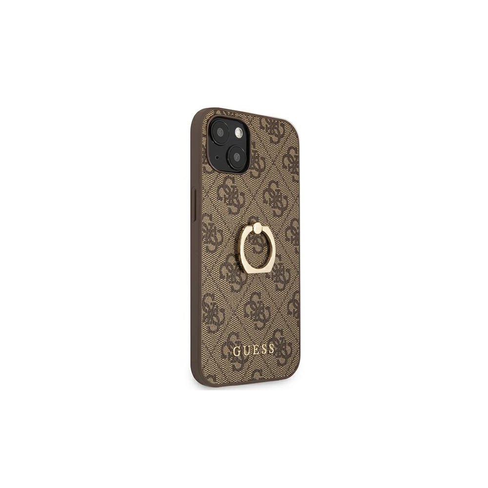 Etui Guess GUHCP13S4GMRBR Apple iPhone 13 mini brązowy/brown hardcase 4G with ring stand