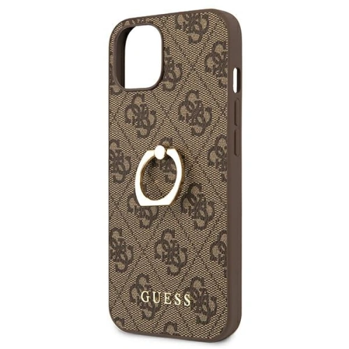 Kup Etui Guess GUHCP13S4GMRBR Apple iPhone 13 mini brązowy/brown hardcase 4G with ring stand - GUE1375BR - {ean13} - Sklep Home Screen