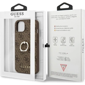 Kup Case Guess GUHCP13S4GMRBR Apple iPhone 13 mini braun/brown hardcase 4G mit Ringständer - GUE1375BR - {ean13} - Sklep Home Screen