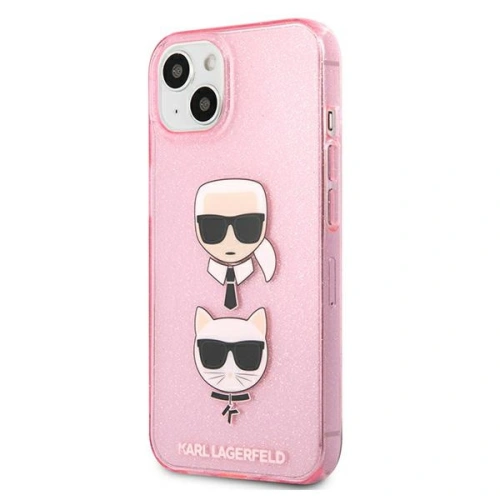 Kup Etui Karl Lagerfeld KLHCP13SKCTUGLP Apple iPhone 13 mini różowy/pink hardcase Glitter Karl`s & Choupette - KLD727PNK - {ean13} - Sklep Home Screen