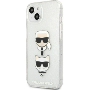 Kup Case Karl Lagerfeld KLHCP13SKCTUGLS Apple iPhone 13 mini silber/silver Hardcase Glitter Karl`s & Choupette - KLD728SLV - {ean13} - Sklep Home Screen