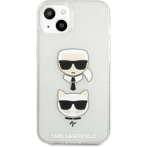 Kup Case Karl Lagerfeld KLHCP13SKCTUGLS Apple iPhone 13 mini silber/silver Hardcase Glitter Karl`s & Choupette - KLD728SLV - {ean13} - Sklep Home Screen