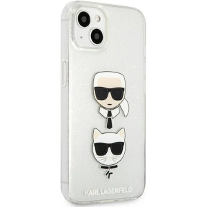 Kup Case Karl Lagerfeld KLHCP13SKCTUGLS Apple iPhone 13 mini silber/silver Hardcase Glitter Karl`s & Choupette - KLD728SLV - {ean13} - Sklep Home Screen
