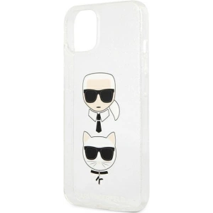 Kup Case Karl Lagerfeld KLHCP13SKCTUGLS Apple iPhone 13 mini silber/silver Hardcase Glitter Karl`s & Choupette - KLD728SLV - {ean13} - Sklep Home Screen