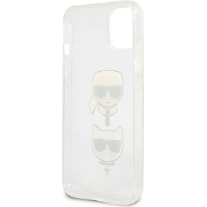 Kup Case Karl Lagerfeld KLHCP13SKCTUGLS Apple iPhone 13 mini silber/silver Hardcase Glitter Karl`s & Choupette - KLD728SLV - {ean13} - Sklep Home Screen