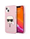 Etui Karl Lagerfeld KLHCP13SKHTUGLP Apple iPhone 13 mini růžový/pink hardcase Glitter Karl`s Head