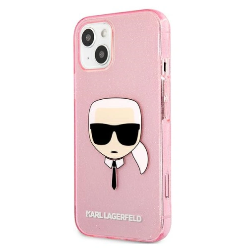 Kup Etui Karl Lagerfeld KLHCP13SKHTUGLP Apple iPhone 13 mini różowy/pink hardcase Glitter Karl`s Head - KLD729PNK - {ean13} - Sklep Home Screen