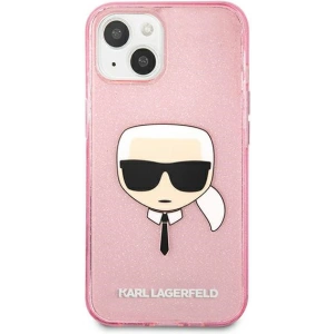 Kup Case Karl Lagerfeld KLHCP13SKHTUGLP Apple iPhone 13 mini rosa/pink Hardcase Glitter Karl`s Head - KLD729PNK - {ean13} - Sklep Home Screen