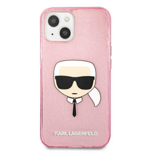 Kup Etui Karl Lagerfeld KLHCP13SKHTUGLP Apple iPhone 13 mini różowy/pink hardcase Glitter Karl`s Head - KLD729PNK - {ean13} - Sklep Home Screen