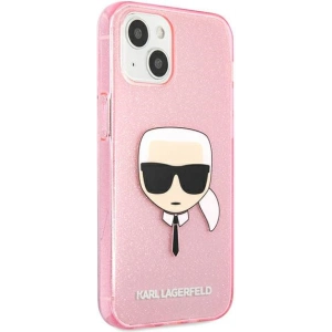 Kup Case Karl Lagerfeld KLHCP13SKHTUGLP Apple iPhone 13 mini rosa/pink Hardcase Glitter Karl`s Head - KLD729PNK - {ean13} - Sklep Home Screen