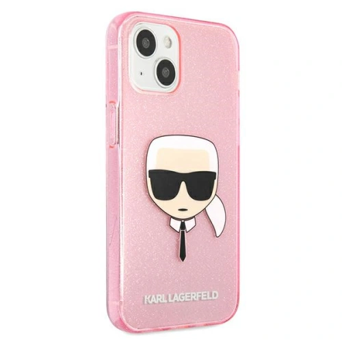 Kup Etui Karl Lagerfeld KLHCP13SKHTUGLP Apple iPhone 13 mini różowy/pink hardcase Glitter Karl`s Head - KLD729PNK - {ean13} - Sklep Home Screen