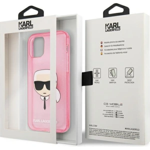Kup Case Karl Lagerfeld KLHCP13SKHTUGLP Apple iPhone 13 mini rosa/pink Hardcase Glitter Karl`s Head - KLD729PNK - {ean13} - Sklep Home Screen