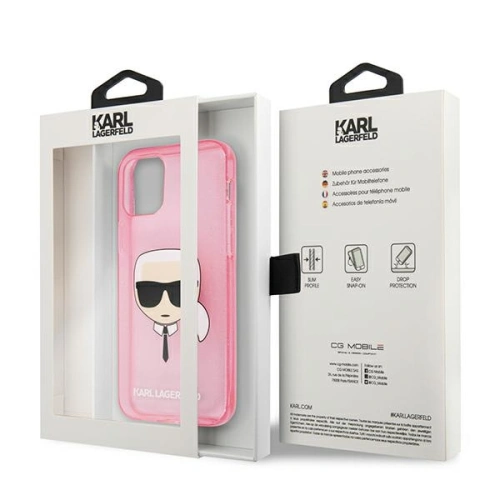 Kup Etui Karl Lagerfeld KLHCP13SKHTUGLP Apple iPhone 13 mini roz/roz hardcase Glitter Karl`s Head - KLD729PNK - {ean13} - Sklep Home Screen