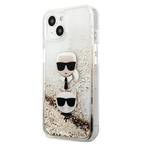 Kup Etui Karl Lagerfeld KLHCP13SKICGLD Apple iPhone 13 mini arany/hardcase Liquid Glitter Karl&Choupette Head - KLD730GLD - {ean13} - Sklep Home Screen