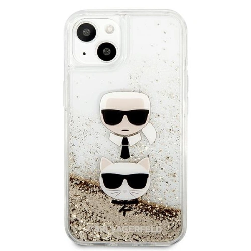 Kup Etui Karl Lagerfeld KLHCP13SKICGLD Apple iPhone 13 mini arany/hardcase Liquid Glitter Karl&Choupette Head - KLD730GLD - {ean13} - Sklep Home Screen