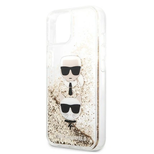 Kup Case Karl Lagerfeld KLHCP13SKICGLD Apple iPhone 13 mini gold hartschale Flüssigglitter Karl&Choupette Kopf - KLD730GLD - {ean13} - Sklep Home Screen