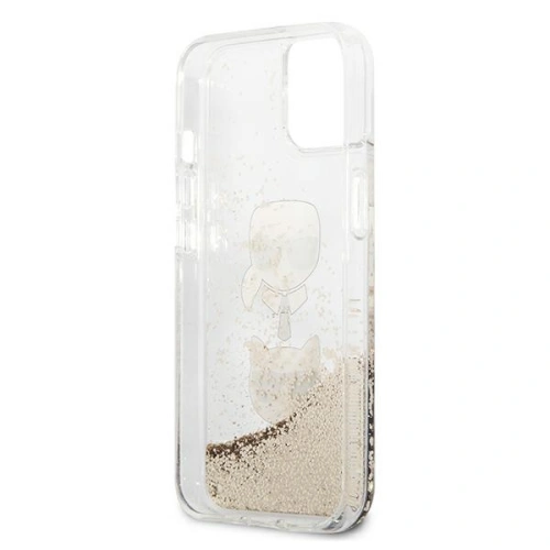 Kup Etui Karl Lagerfeld KLHCP13SKICGLD Apple iPhone 13 mini arany/hardcase Liquid Glitter Karl&Choupette Head - KLD730GLD - {ean13} - Sklep Home Screen