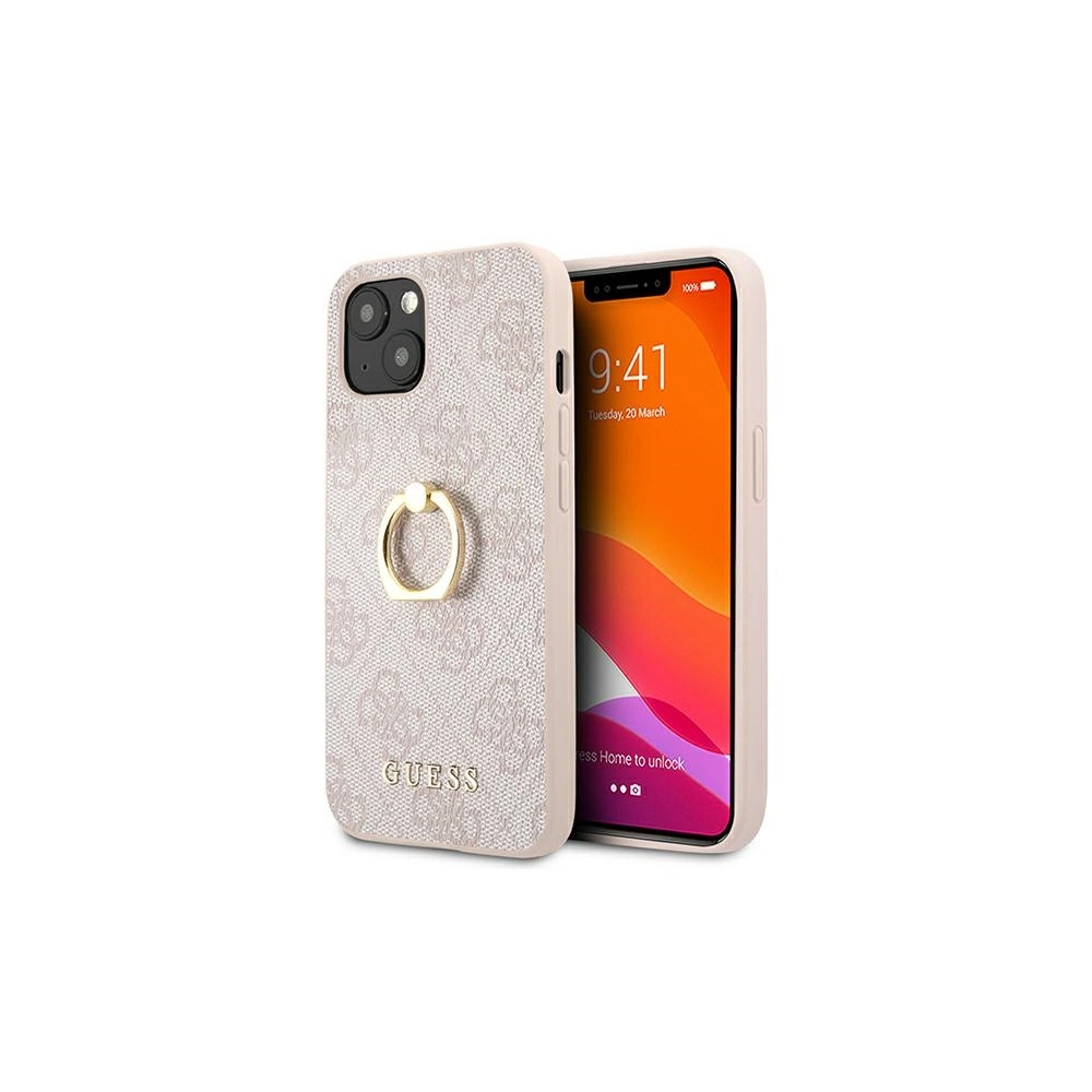 Etui Guess GUHCP13S4GMRPI Apple iPhone 13 mini różowy/pink hardcase 4G with ring stand