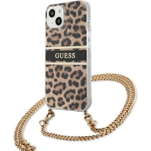 Kup Case Guess GUHCP13SKBCLE Apple iPhone 13 mini Leopard Hardcase Gold Strap - GUE1378 - {ean13} - Sklep Home Screen