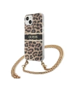 Kup Case Guess GUHCP13SKBCLE Apple iPhone 13 mini Leopard Hardcase Gold Strap - GUE1378 - {ean13} - Sklep Home Screen