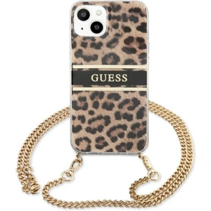 Kup Case Guess GUHCP13SKBCLE Apple iPhone 13 mini Leopard Hardcase Gold Strap - GUE1378 - {ean13} - Sklep Home Screen
