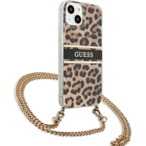 Kup Case Guess GUHCP13SKBCLE Apple iPhone 13 mini Leopard Hardcase Gold Strap - GUE1378 - {ean13} - Sklep Home Screen