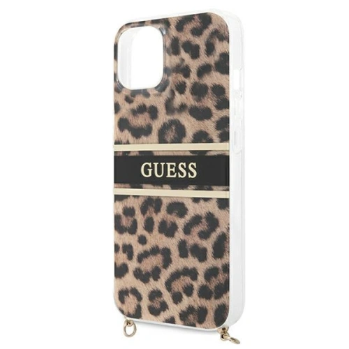 Buy Guess GUHCP13SKBCLE Apple iPhone 13 mini Leopard hardcase Gold Strap - GUE1378 - {ean13} - Home Screen Store Europe
