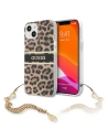 Case Guess GUHCP13SKBSLEO Apple iPhone 13 mini Leopard Hardcase Gold Chain