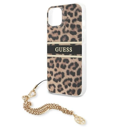 Kup Etui Guess GUHCP13SKBSLEO Apple iPhone 13 mini Leopard hardcase Lant de Aur - GUE1379 - {ean13} - Sklep Home Screen