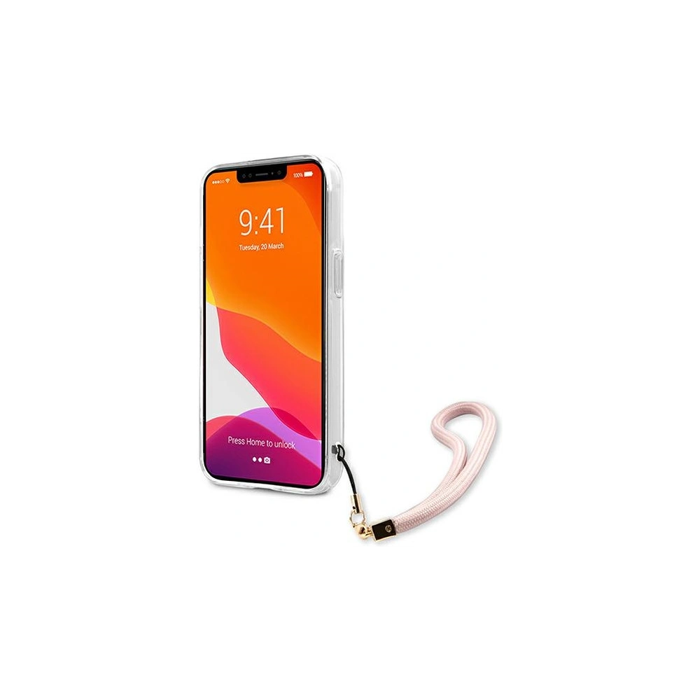 Etui Guess GUHCP13SKMABPI Apple iPhone 13 mini różowy/pink hardcase Marble Strap Collection