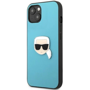 Kup Case Karl Lagerfeld KLHCP13SPKMB Apple iPhone 13 mini blau/hardcase Leder Ikonik Karls Kopf Metall - KLD732BLU - {ean13} - Sklep Home Screen