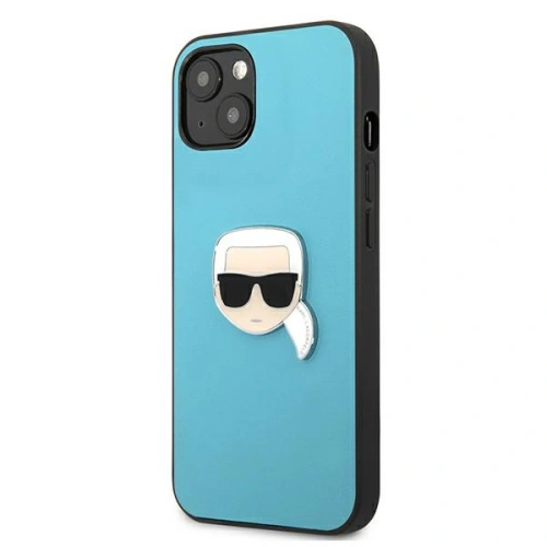 Kup Case Karl Lagerfeld KLHCP13SPKMB Apple iPhone 13 mini blau/hardcase Leder Ikonik Karls Kopf Metall - KLD732BLU - {ean13} - Sklep Home Screen