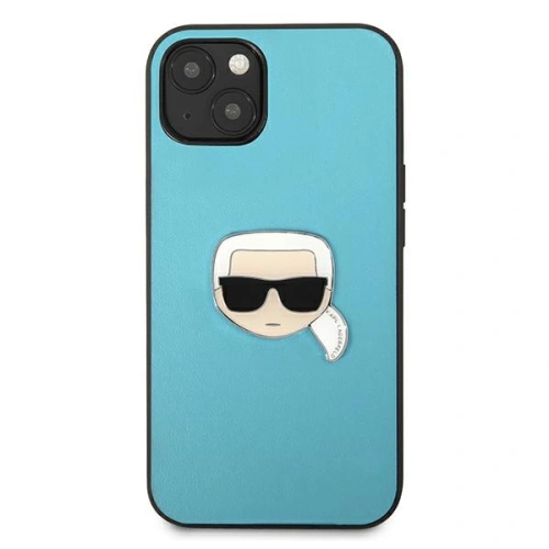 Kup Case Karl Lagerfeld KLHCP13SPKMB Apple iPhone 13 mini blau/hardcase Leder Ikonik Karls Kopf Metall - KLD732BLU - {ean13} - Sklep Home Screen