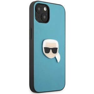 Kup Case Karl Lagerfeld KLHCP13SPKMB Apple iPhone 13 mini blau/hardcase Leder Ikonik Karls Kopf Metall - KLD732BLU - {ean13} - Sklep Home Screen