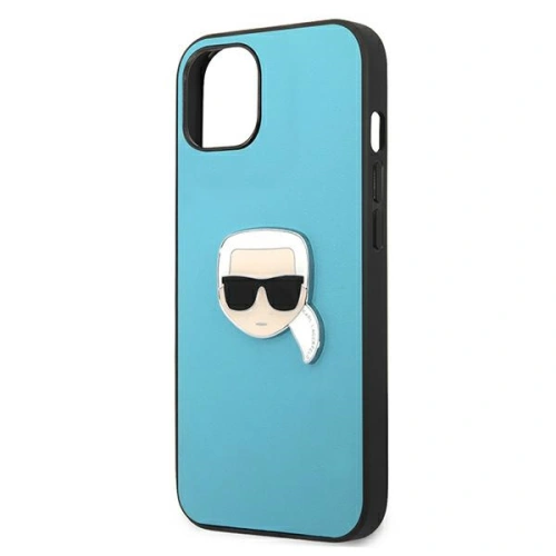 Kup Case Karl Lagerfeld KLHCP13SPKMB Apple iPhone 13 mini blau/hardcase Leder Ikonik Karls Kopf Metall - KLD732BLU - {ean13} - Sklep Home Screen