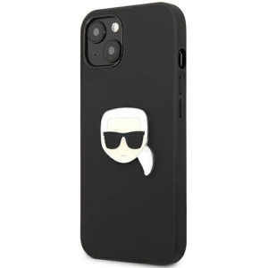 Kup Etui Karl Lagerfeld KLHCP13SPKMK Apple iPhone 13 mini černý/black hardcase Leather Ikonik Karl's Head Metal - KLD733BLK - {ean13} - Sklep Home Screen