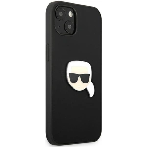 Kup Case Karl Lagerfeld KLHCP13SPKMK Apple iPhone 13 mini schwarz/black hardcase Leder Ikonik Karl`s Head Metal - KLD733BLK - {ean13} - Sklep Home Screen