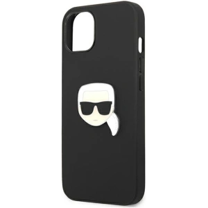 Kup Case Karl Lagerfeld KLHCP13SPKMK Apple iPhone 13 mini schwarz/black hardcase Leder Ikonik Karl`s Head Metal - KLD733BLK - {ean13} - Sklep Home Screen